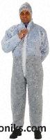 Polyclean coverall,White 39-42in chest
