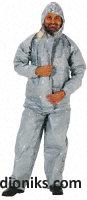 F chemical coverall,Grey 36-39in chest