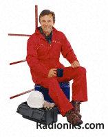 Redhawk zip coverall,32in leg 44in chest