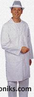 Large size food industry coat,White