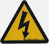 SAV symbol  Electric flash ,25x25mm (1 Bag of 100)