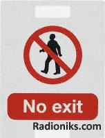 PVC label 'No exit',600x450mm