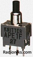 SPDT vertical mount p/b switch, 50mA