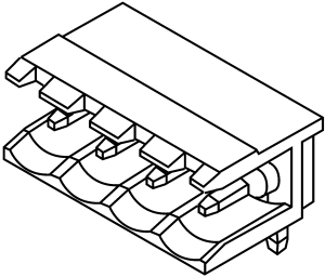 9 Way Horizontal Open Header 5.08mm