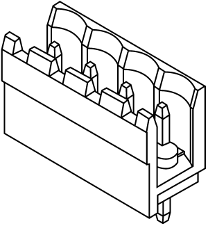 5 Way Vertical Open Header 5.08mm