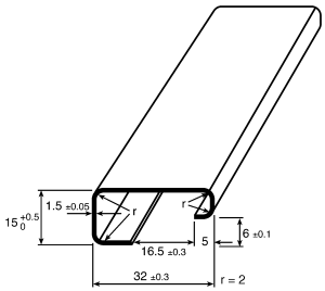 G type asymmetric plain DIN rail,0.5m