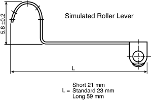 Short simroller V4 switch lever (1 Bag of 10)