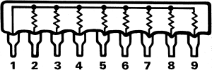 8-bussed thick film resistor,270R 1.13W