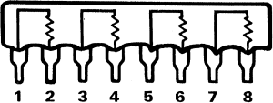 4-isolated  film resistor,1M,0.3W,2%