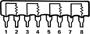 4-isolated  film resistor,22R,0.3W,1ohm