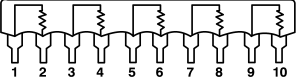 Resistor Network 10SIP 1.5W  22R