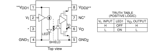 Delayed o/p opto-isolator,HCPL0710 SOIC8