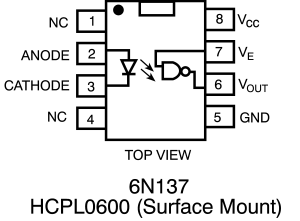 SMT highCMR opto-isolator,HCPL0600 SOIC8