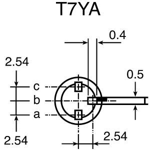 T7YA singleturn cermet trimmer,100R 0.5W