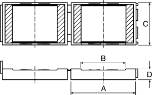 Flat cable snap-it core,235ohm 52mm W