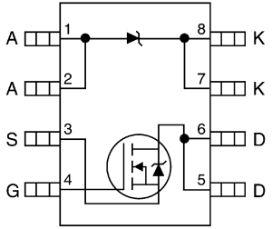 N channel HEXFET,IRF7523D1 1.3A If