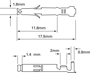 IP67 gold/tin lead skt contact,26-22awg