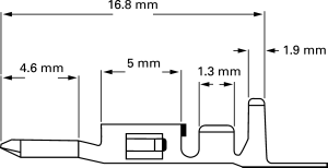 Crimp skt contact 22-18 awg tin (Each (In a Pack of 100))