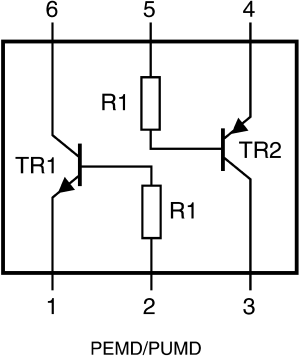 Dual N/P Transistor,47k,47k,SOT-666