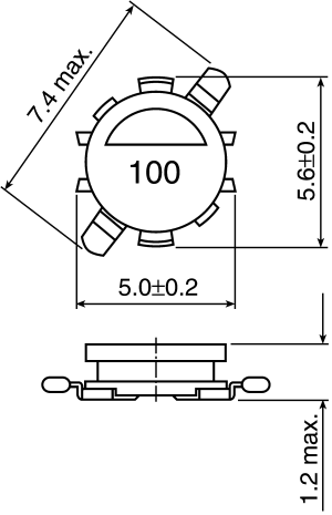 Power inductor VLP5612T 47uH 0.40A (1 Pack of 5)