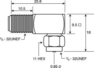 F series elbow adaptor plug - Jack