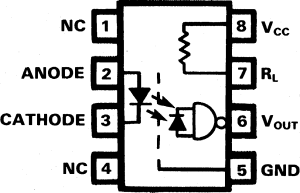 High speed opto-isolator,HCPL2300 5MBd