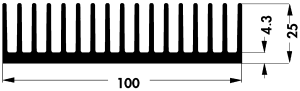 Heatsink SK 508 - 100 SA