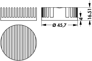 Heatsink ICK LED R 45,7x16,5