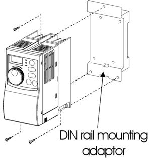 Adapter D700 to DIN rail 68mm wide