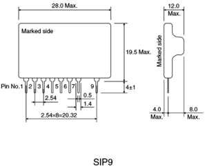 DC/DC Converter Step-down 5V 0.5A SIP9