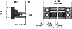 Connector,PCB,Feedthrough,12A,250V,2way