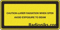 SAV label 'Caution laser',52x105mm (1 Bag of 5)
