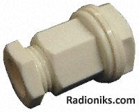 Wht HexHead IP55 4-7mm cablegland,M20 (1 Pack of 5)