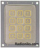 12key yellow illumin keypad (T12PQRL) (1 Box of 1)