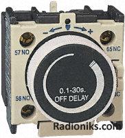 Timer, off delay, 30-180 sec,1 N/O 1 N/C