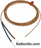 TypeK glass fibre insulated thermocouple