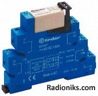 DPDT 8A interface relay, 24Vac/dc coil