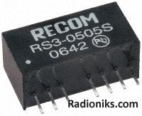 RS3-0515D regulated DC-DC,+/-15V 3W