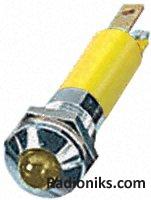 8mm yellow LED satin chr prominent,12Vdc