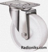 Stainless swivel castor 100mm,150kg load