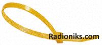 Yellow nylon cable tie 390x4.6mm (1 Bag of 100)