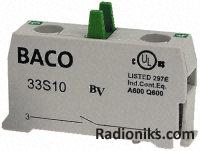 Station contact block 1 x NO (1 Pack of 5)