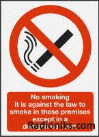 No smoking PVC sign,297x210mm