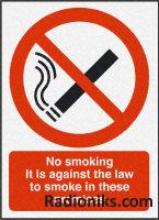 210x148 PVC Eng compliant smoking sign