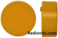 Yellow button cap for pushbutton switch