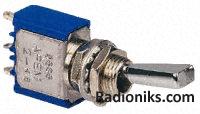 4P on-on flat lever toggle switch,3A