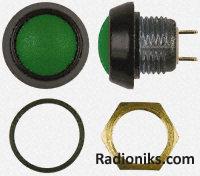 Green round pushbutton switch