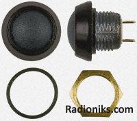 Black round pushbutton switch