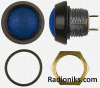 Blue round pushbutton switch