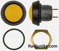 Yellow round pushbutton switch